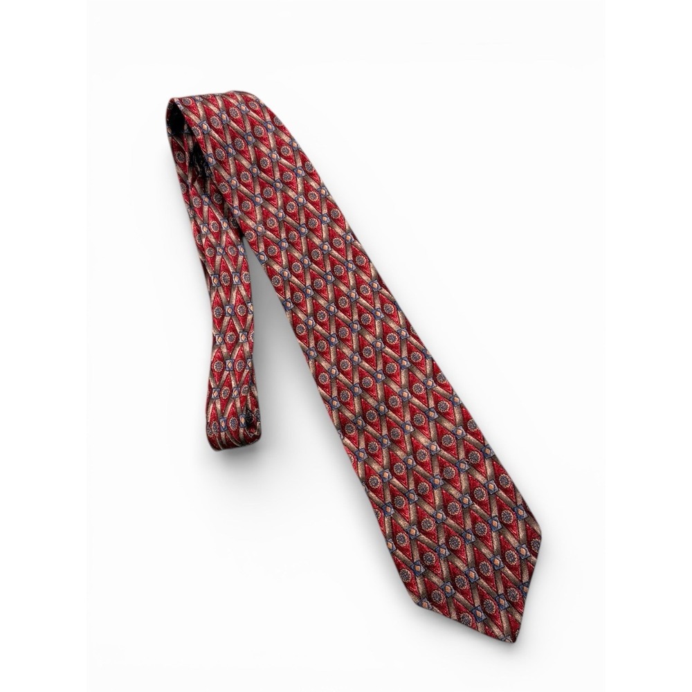 Colours by Alexander Julian Multicolor Tie Geometric Pattern
